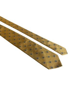 Brooks Brothers 346 Silk Tie Yellow Blue Floral Mens Necktie Office Formal Gift